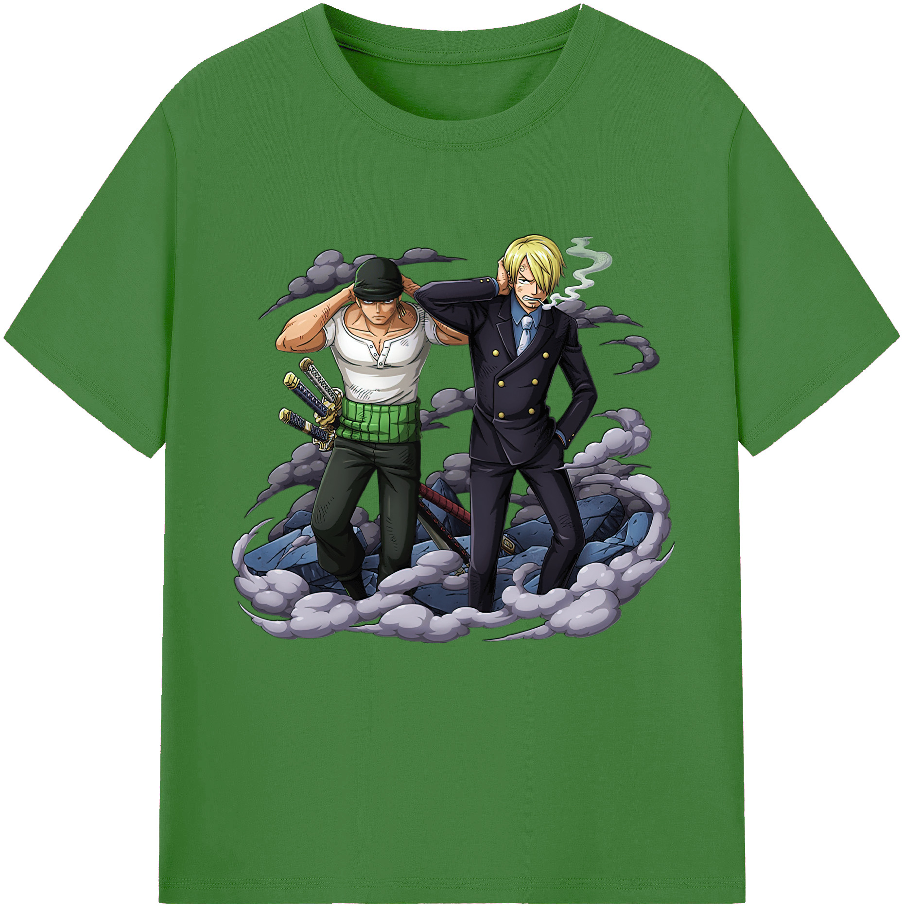 （画像用） ワンピース サンジ ONE PIECE Sanji レディースカジュアルプリントTシャツ（綿100％）
